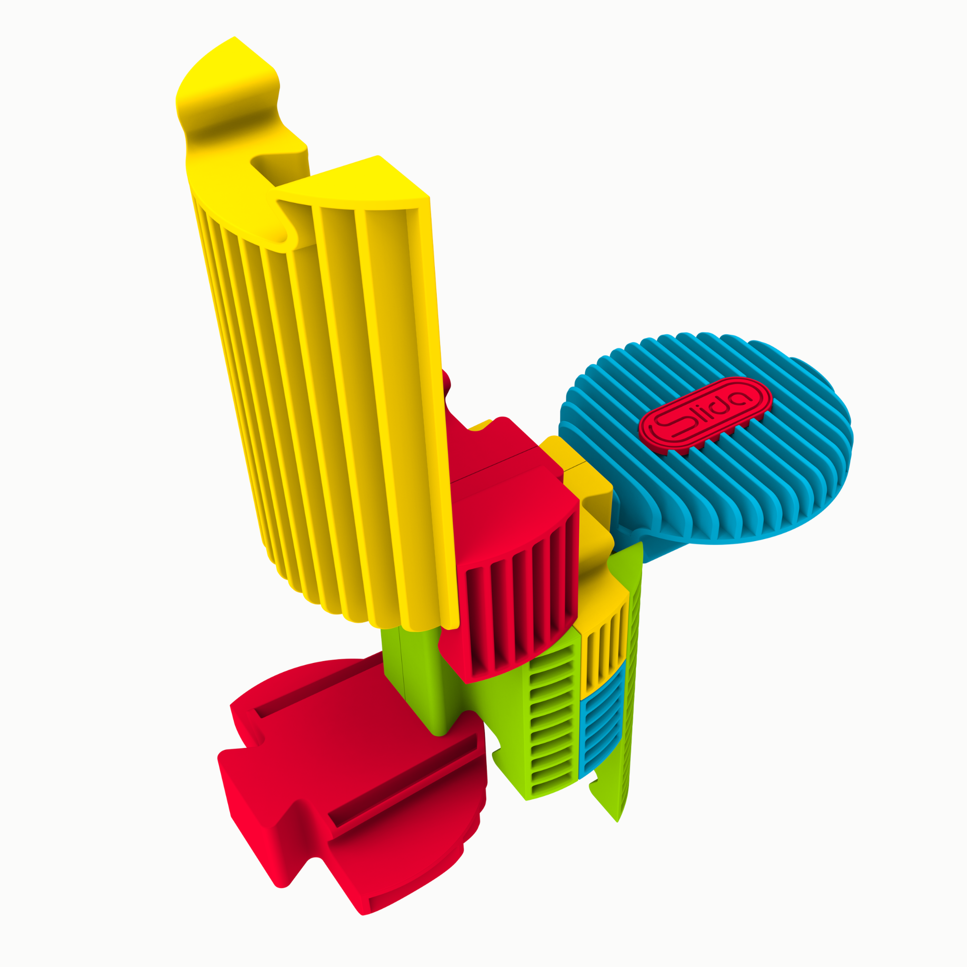Slida Classic Cylinder 3D Interlocking Puzzle pieces