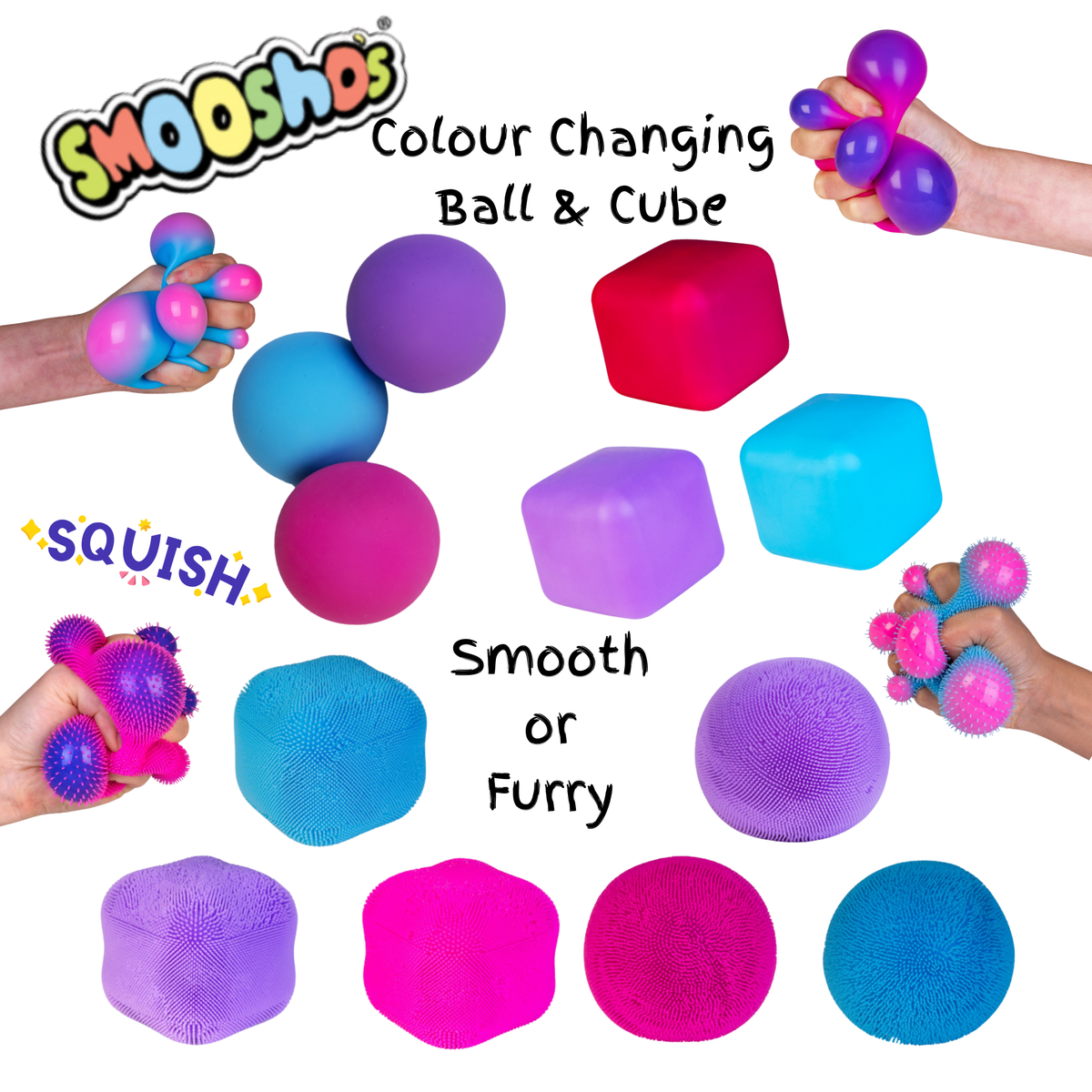 Smoosho Colour Change Ball and Cube