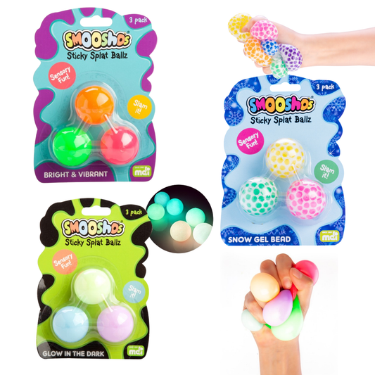 Smoosho's Sticky Splat Ballz - Set of 3 all colours