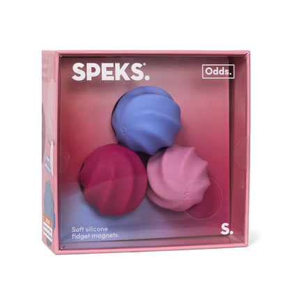 Speks Odds Silicone Magnetic Fidgets Vivid Pink Swirls