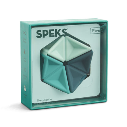 Speks Pivot Silicone Flexagon Fidget teal
