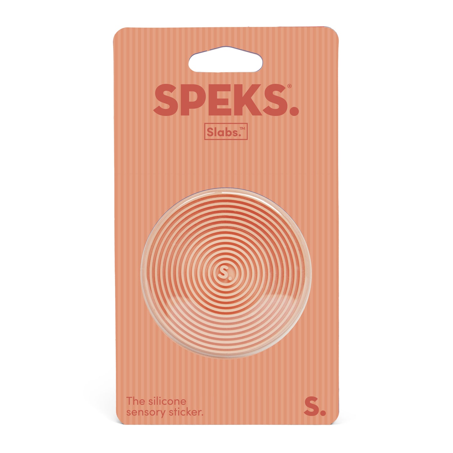 Speks Slabs Silicon Sensory Stickers with 3M adhesive orange circle
