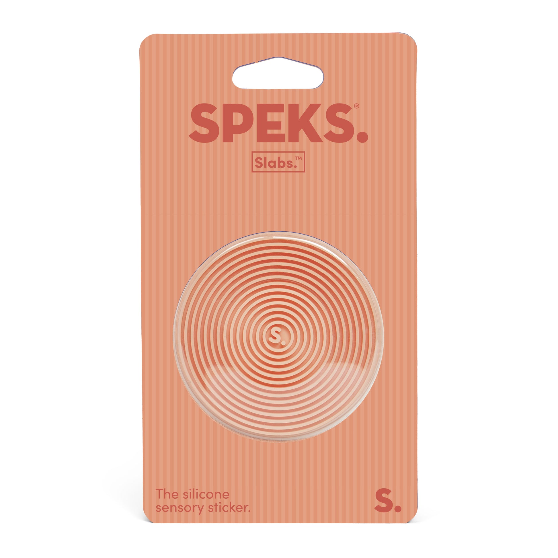 Speks Slabs Silicon Sensory Stickers with 3M adhesive orange circle