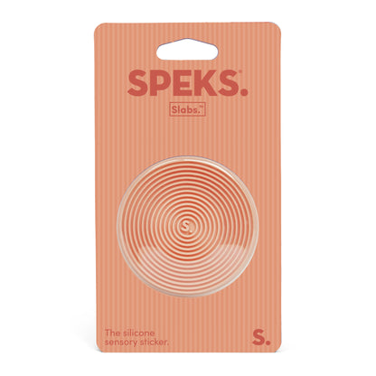 Speks Slabs Silicon Sensory Stickers with 3M adhesive orange circle