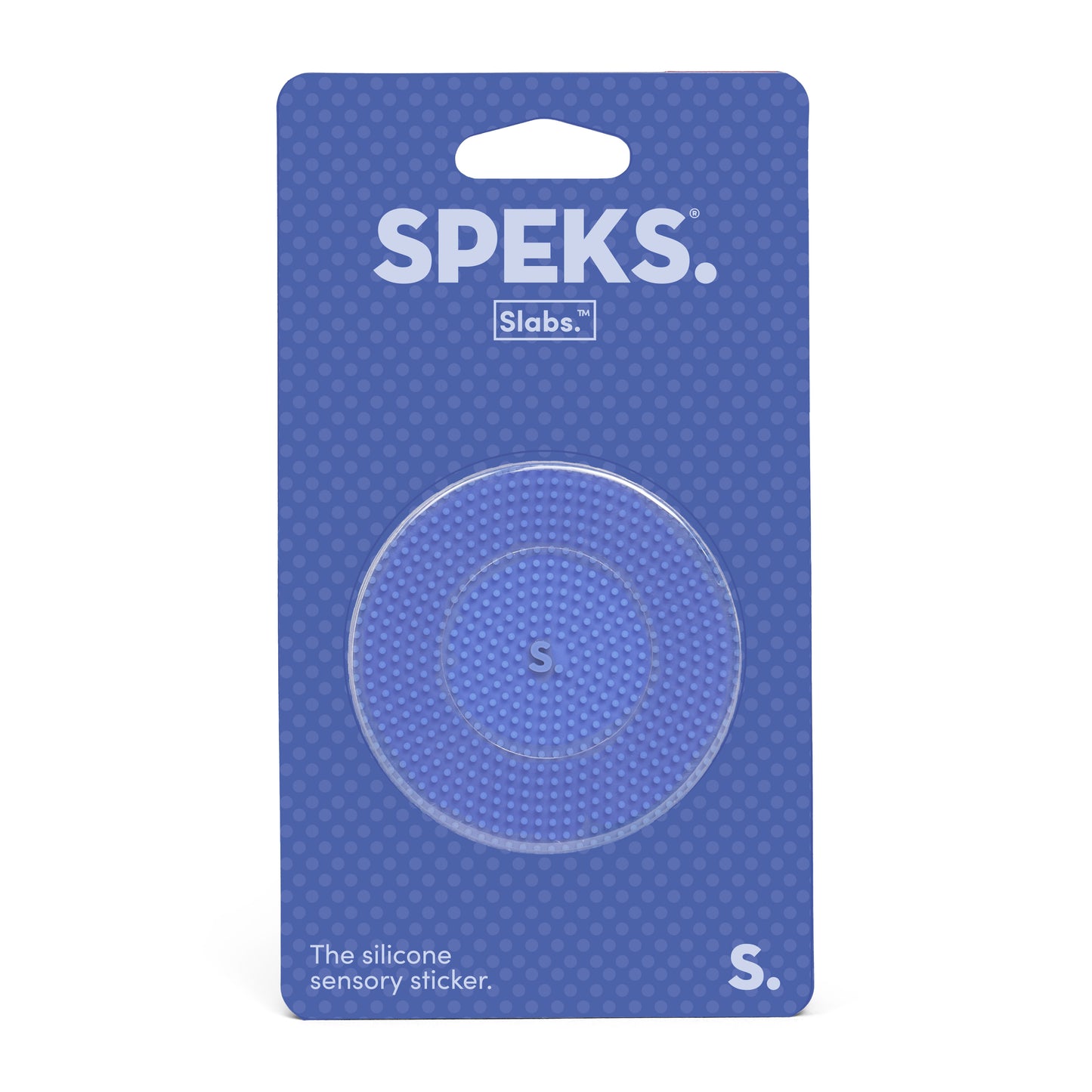 Speks Slabs Silicon Sensory Stickers circle static blue
