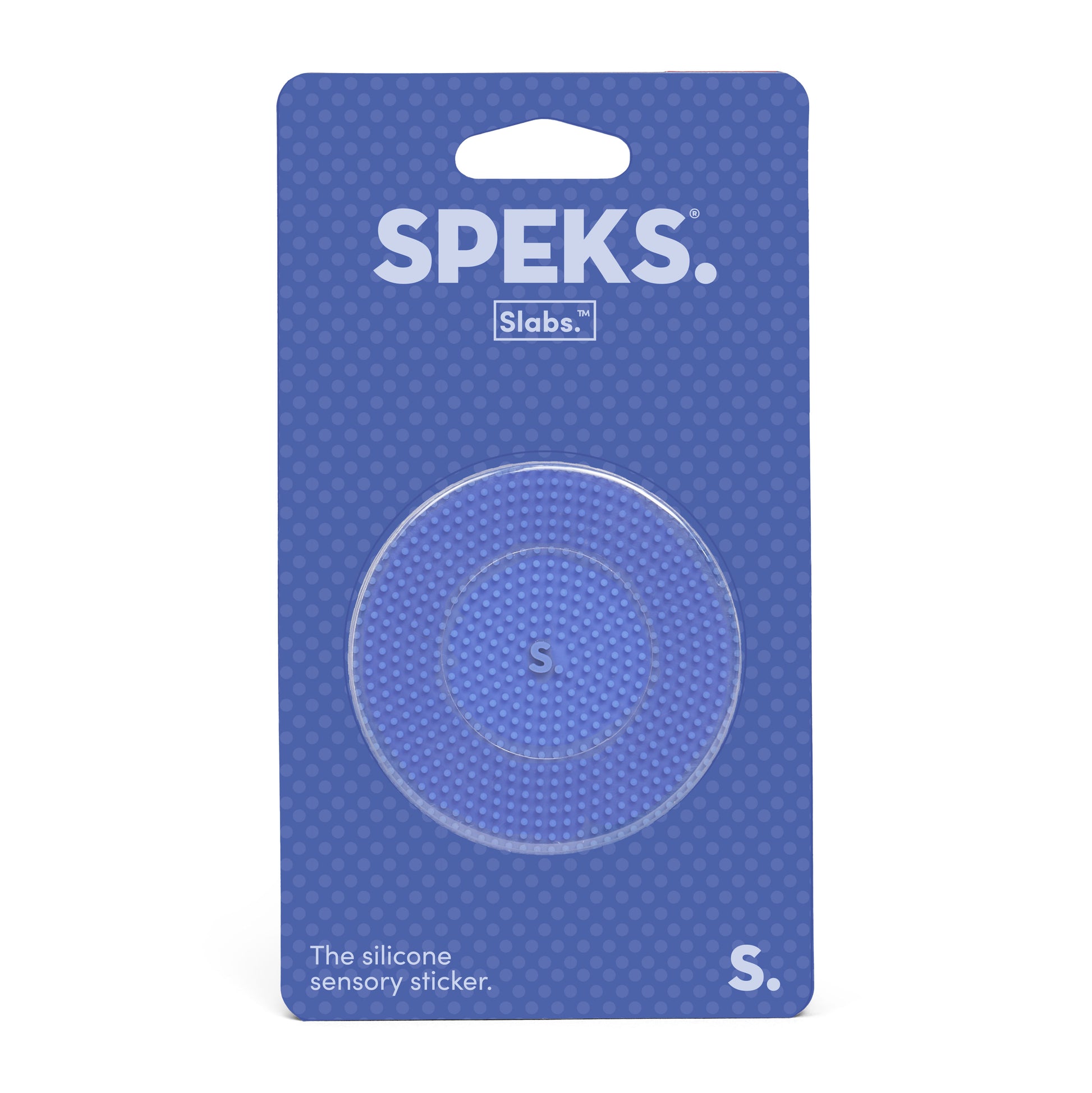 Speks Slabs Silicon Sensory Stickers circle static blue