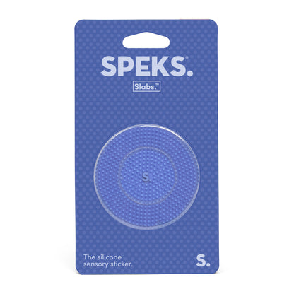 Speks Slabs Silicon Sensory Stickers circle static blue