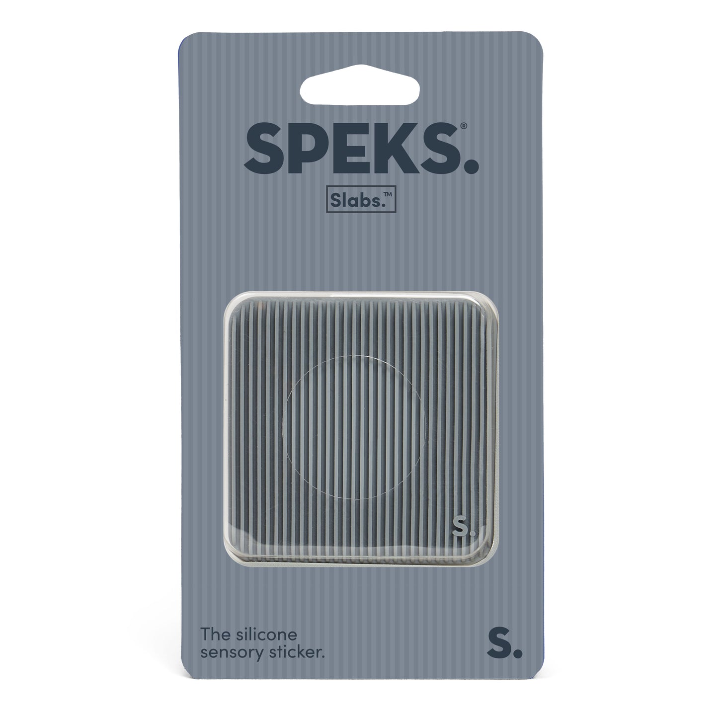 Speks Slabs Silicon Sensory Stickers Square groove grey
