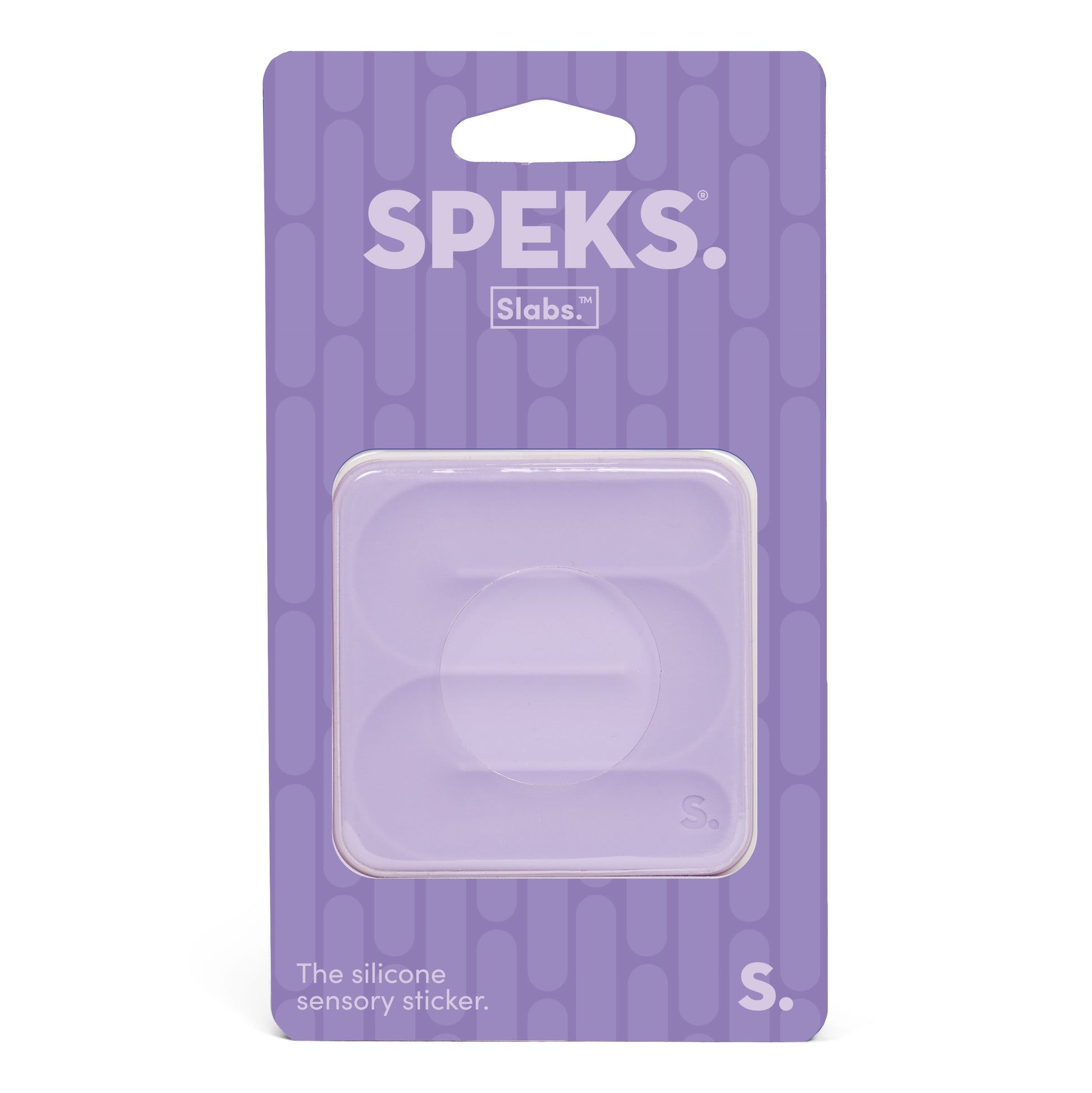 Speks Slabs Silicon Sensory Stickers square path purple