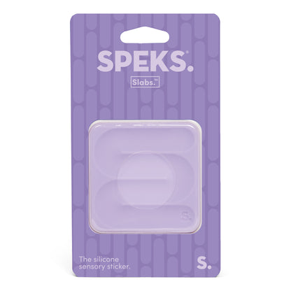 Speks Slabs Silicon Sensory Stickers square path purple