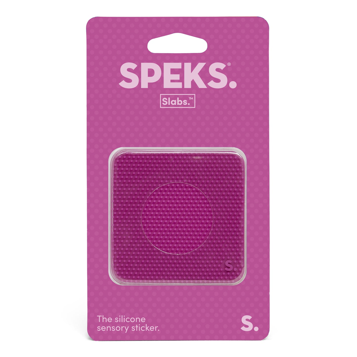 Speks Slabs Silicon Sensory Stickers square static purple