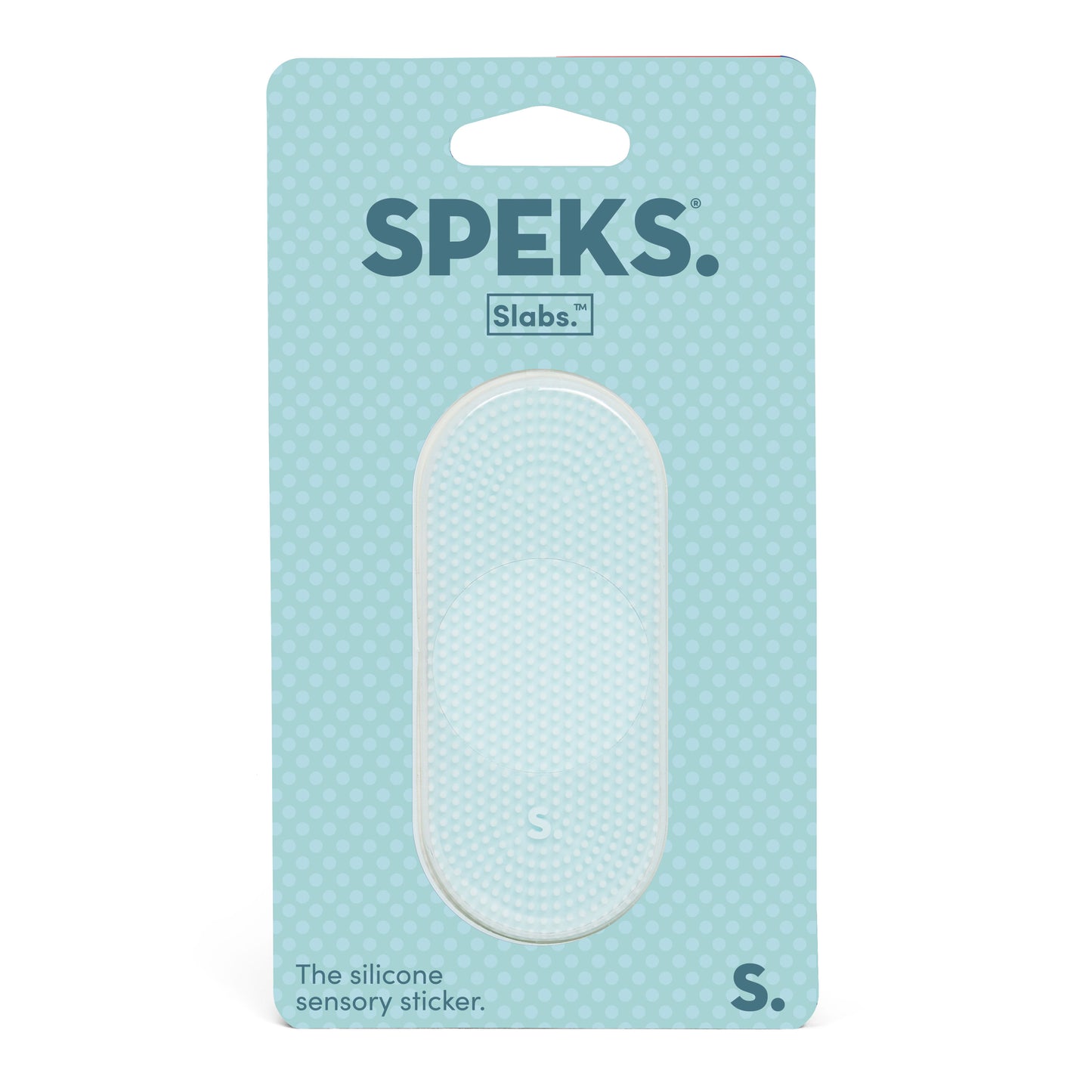 Speks Slabs Silicon Sensory Stickers static teal