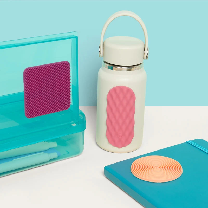 Speks Slabs Silicon Sensory Stickers with 3M adhesive pinks