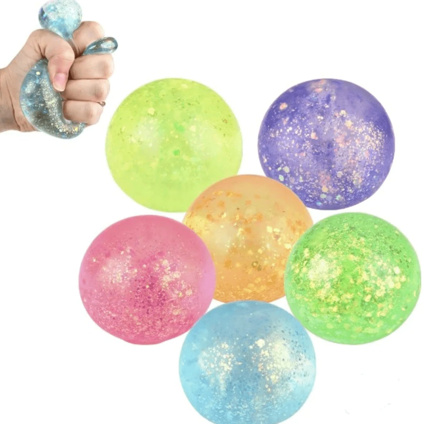 Squeeze Sugar Glitter Balls Group