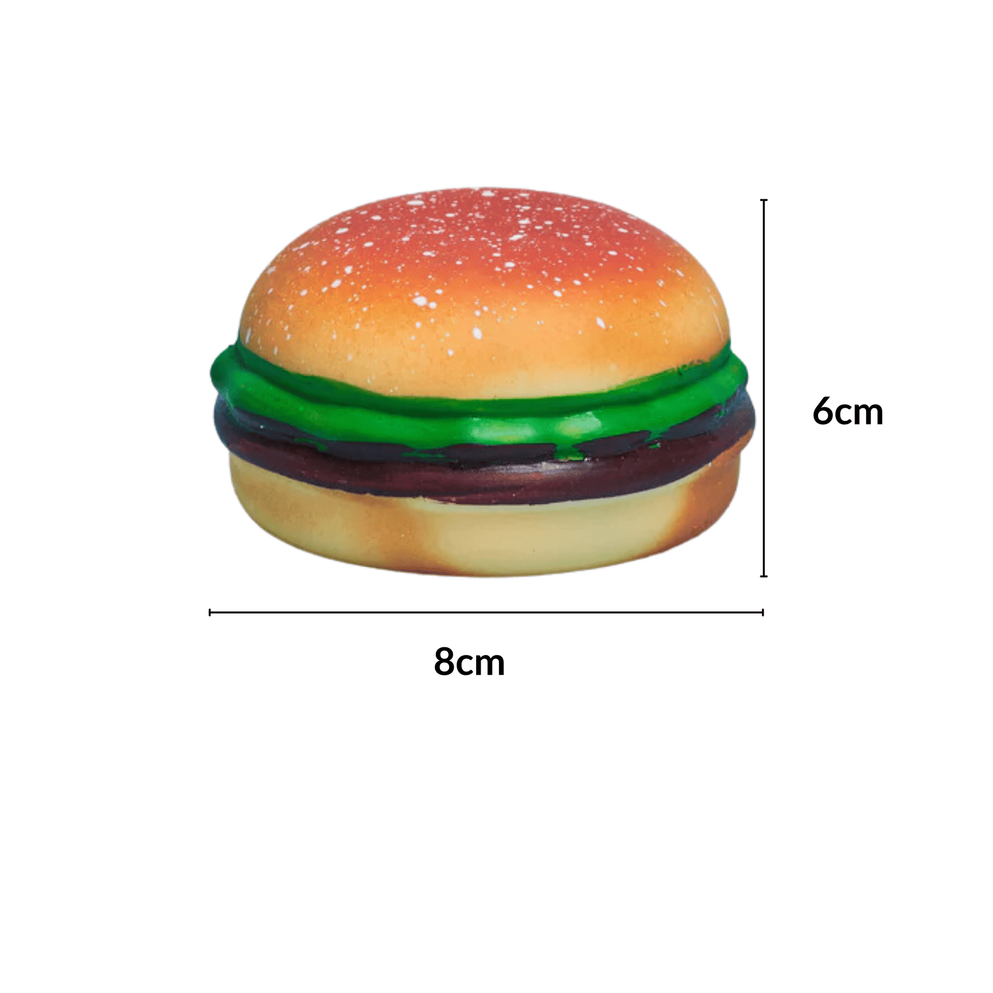 Squishy Hamburger Stress Ball size