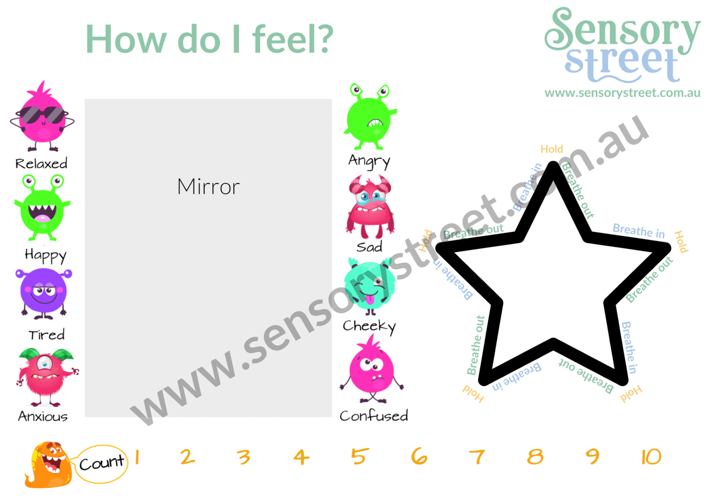 Star emotional regulation poster