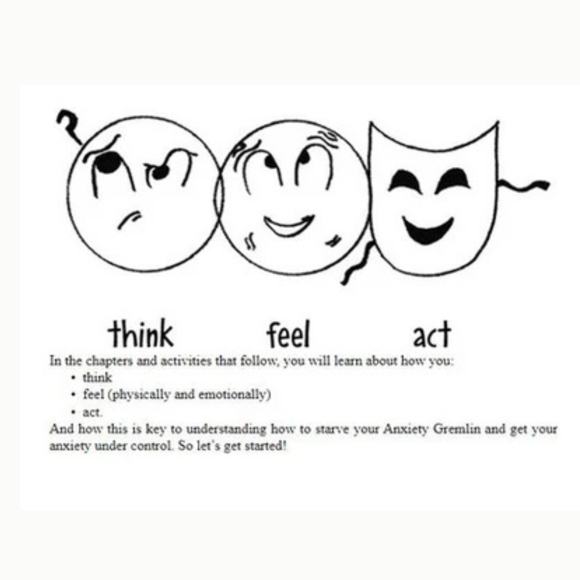 Starving the Anxiety Gremlin Book Sample page 1