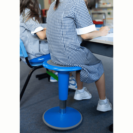 Student using Sensory Specialist wriggle stool