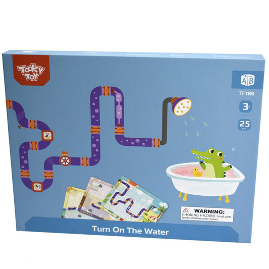 Turn on the water puzzle game box