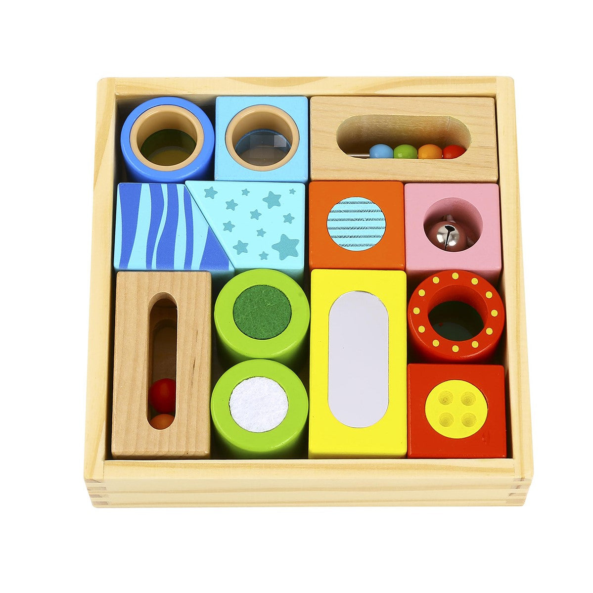 Tooky Toys Sensory Building Blocks in frame