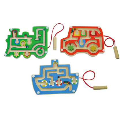 TRANSPORT MAGNETIC LABYRINTH BEAD MAZE GAME all designs