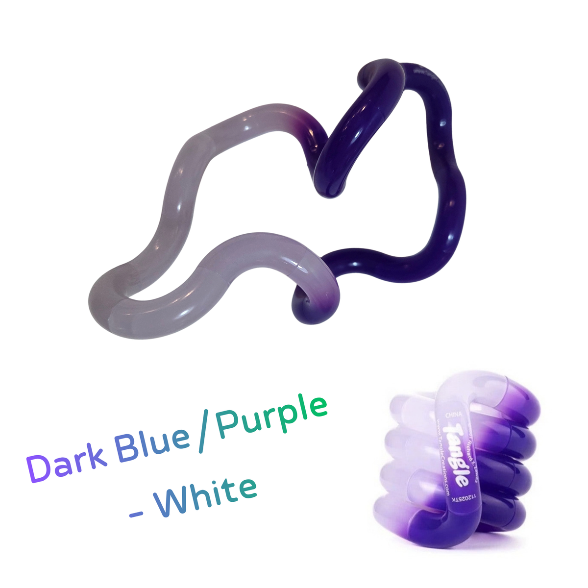 Tangle Jnr Fidget Colour change Dark Blue to white