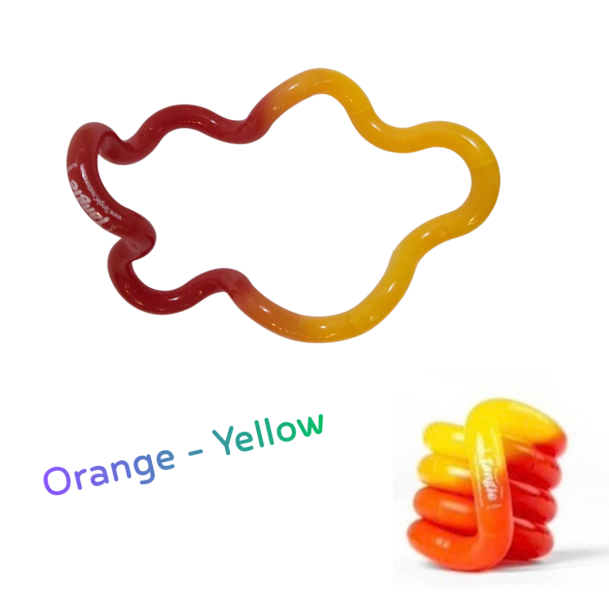 Tangle Jnr Fidget Colour change Orange to Yellow