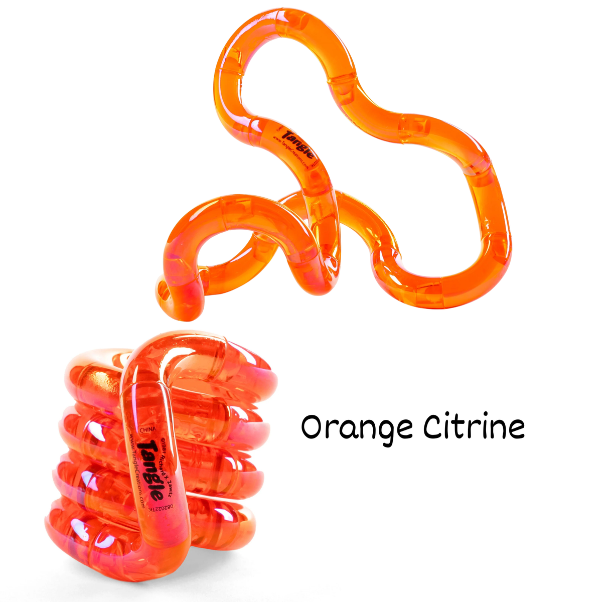 Tangle Junior Gems Fidgets Orange Citrine