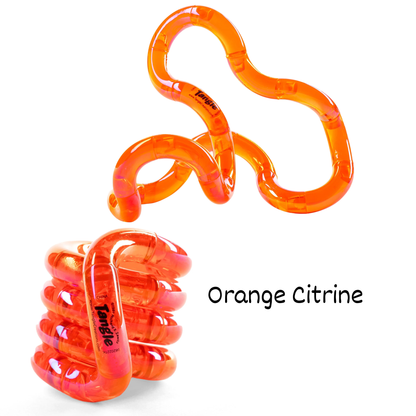 Tangle Junior Gems Fidgets Orange Citrine