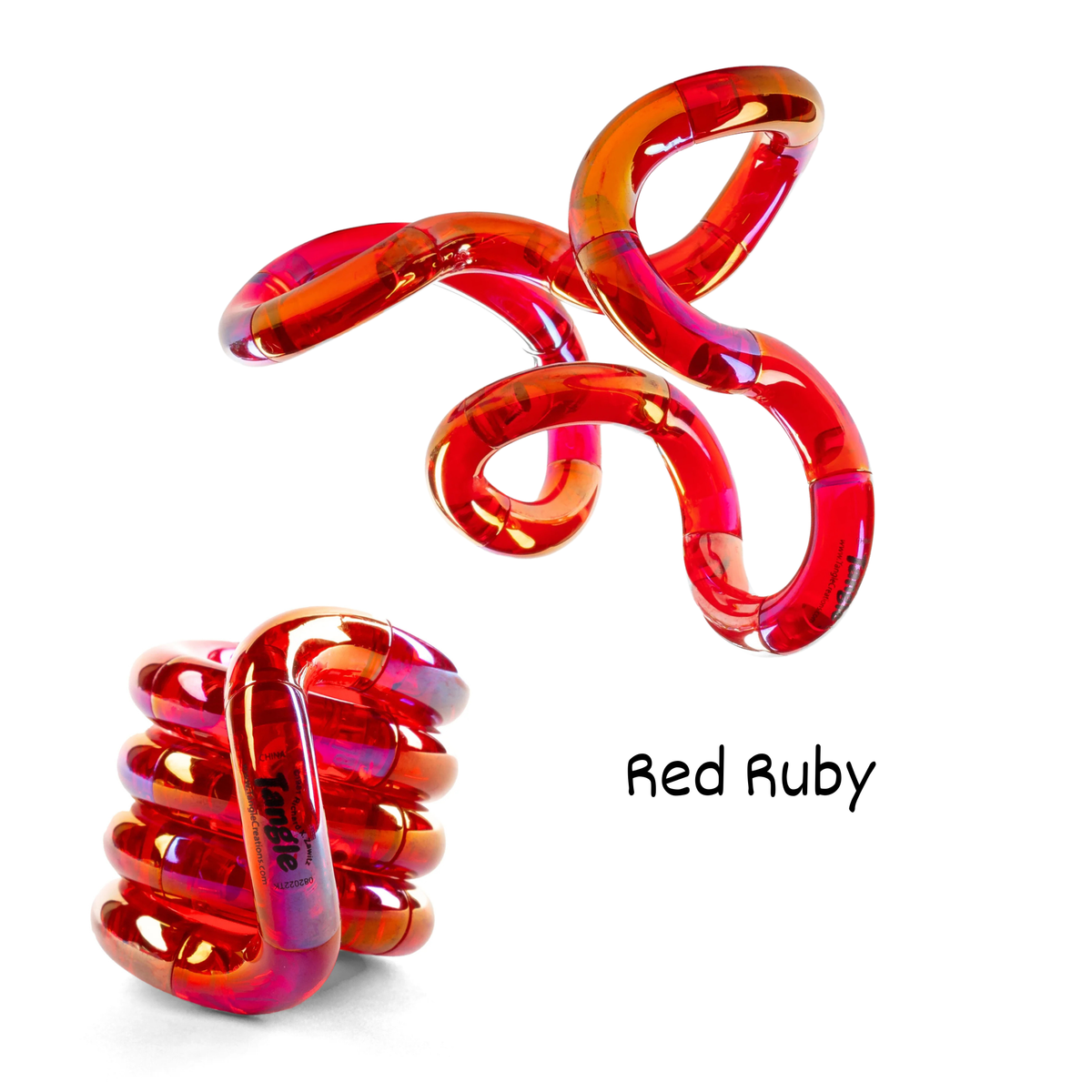 Tangle Junior Gems Fidgets Red Ruby