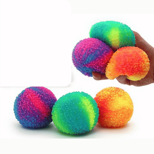 Textured Rainbow Squishy ball