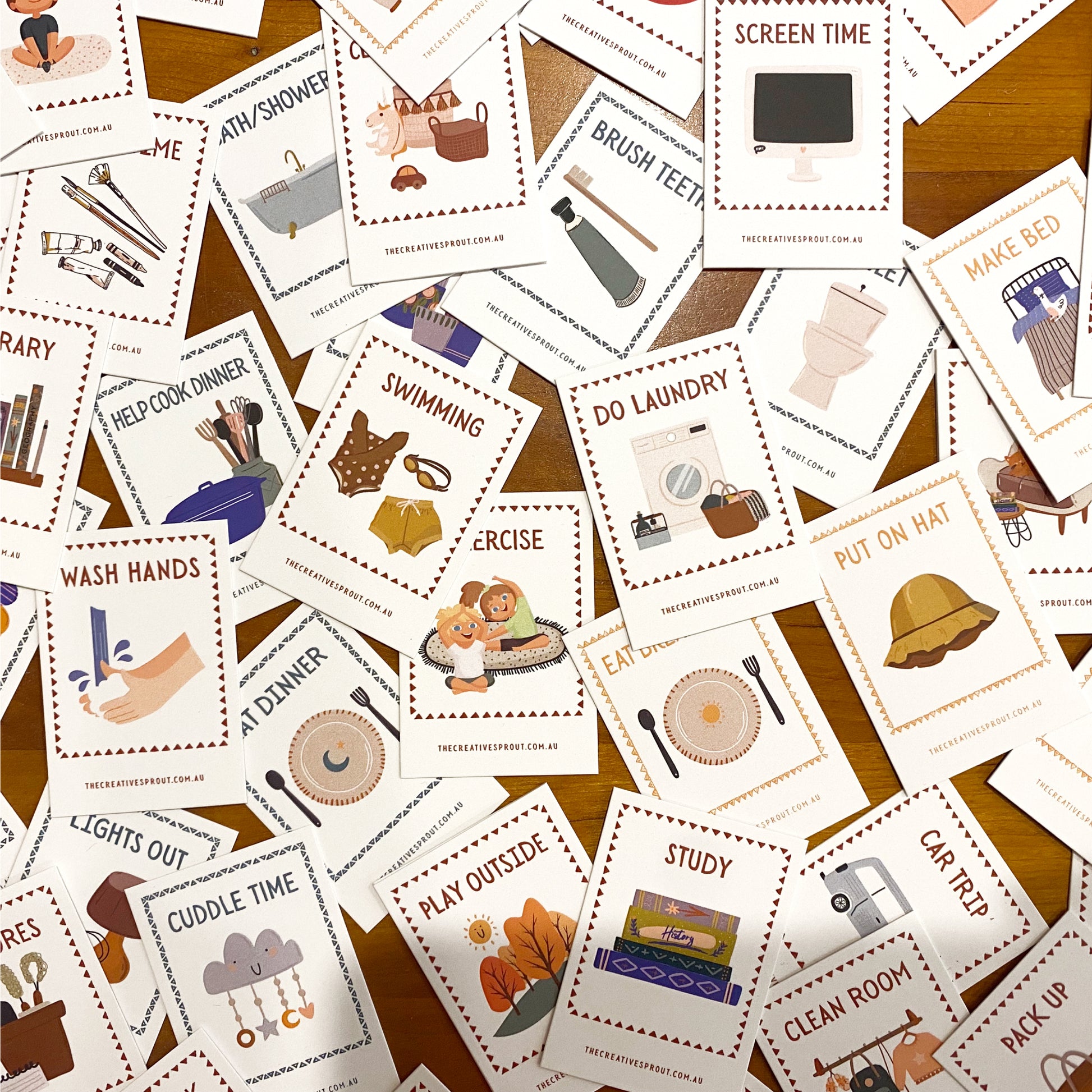 Creative Sprout 72 routine cards with display stand range