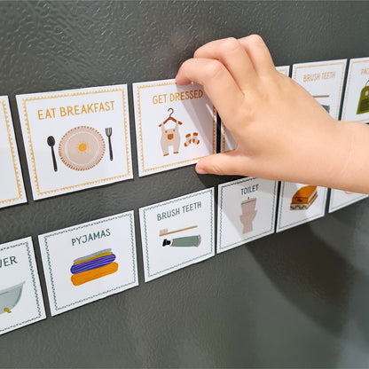 Creative Sprout Magnetic Routine Card Child grabbing