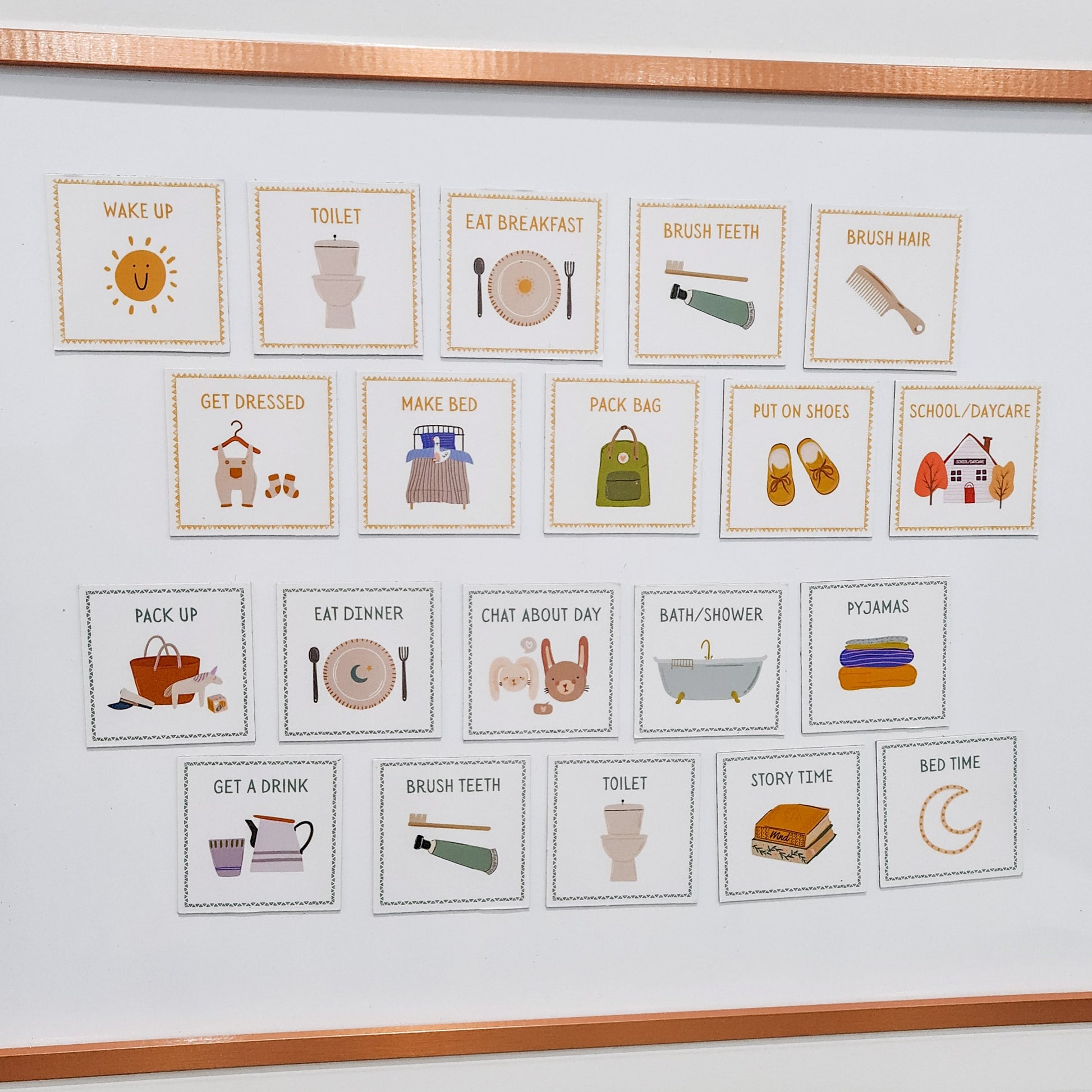 Creative Sprout Magnetic Routine Cards on board