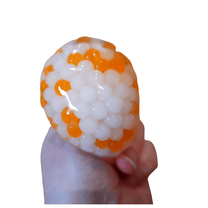 Two toned water orbs squishy ball orange