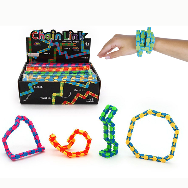 Fidget Chain Gadget Puzzle – 36 Segments (Wacky Track Fidget) – Sensory ...