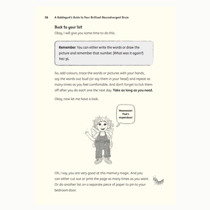 A Gobblegark's Guide to Your Brilliant Neurodivergent Brain Book inside page