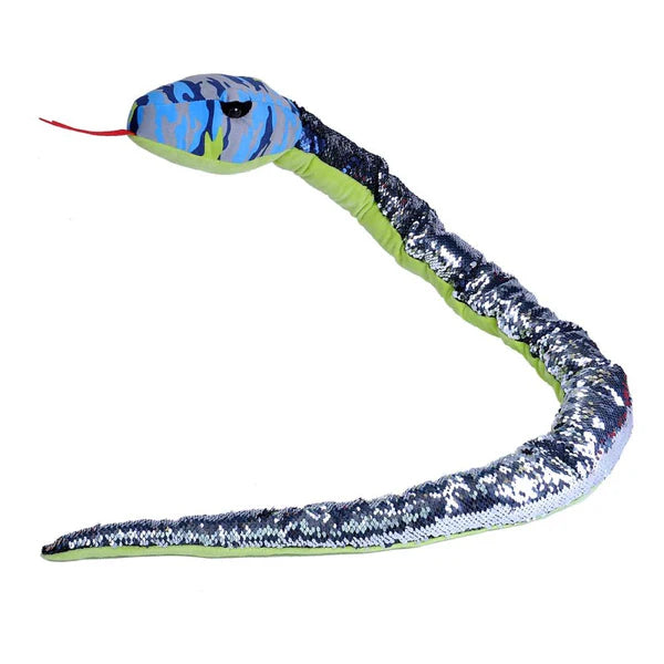 1.4m long blue snake plush