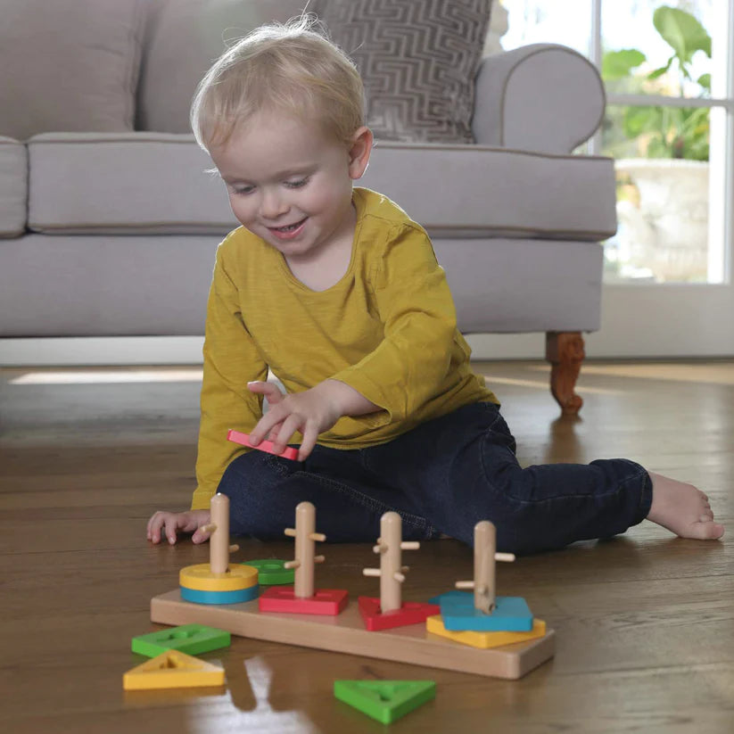 Child Playing Crazy Stick Puzzle