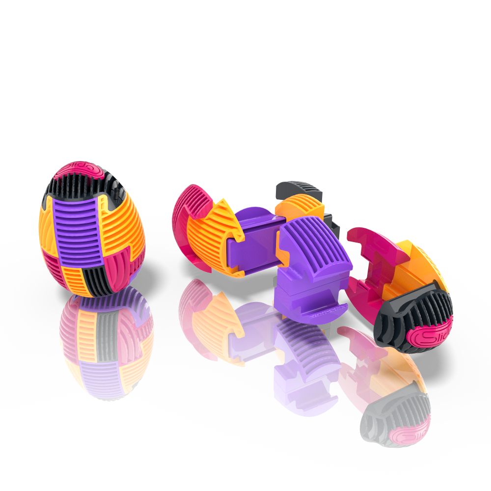 Slida Classic Egg 3D interlocking puzzle complete and in pieces