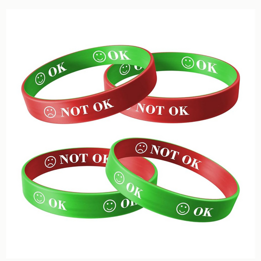 Emotions band - not ok and ok to promote a visual on how you are feeling.