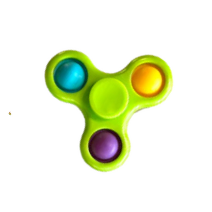 Bubble pop it fidget spinner green