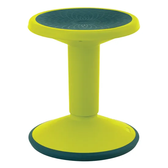 Wriggle Stool adjustable height lime green
