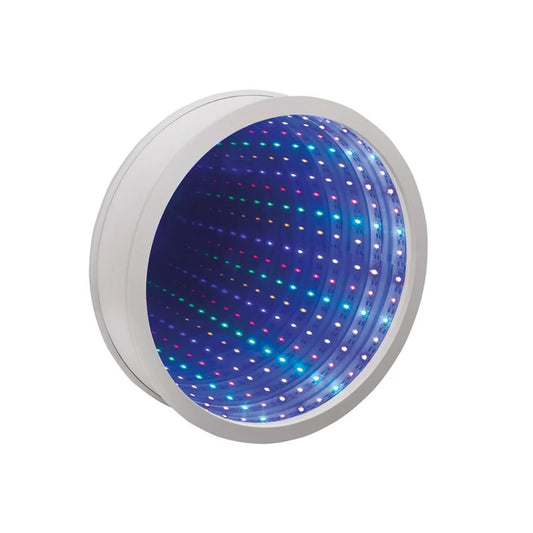 infinity mirror circle with lights