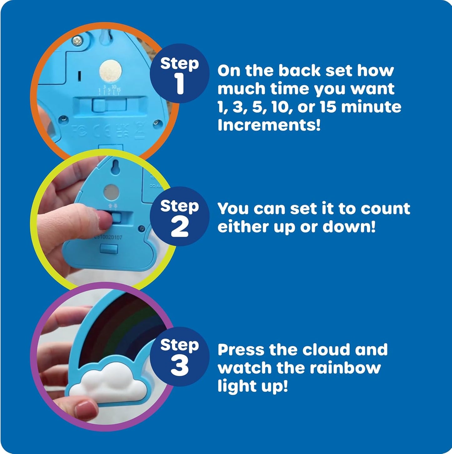 rainbow visual timer Features