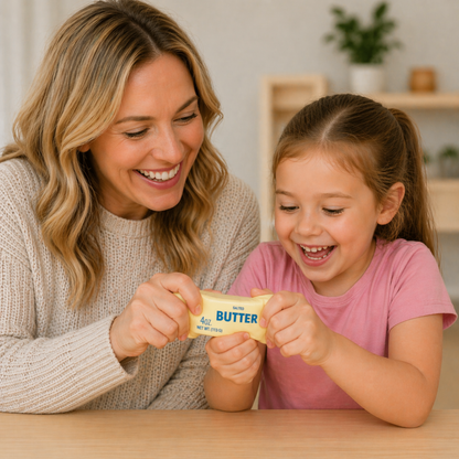 Photo of using slow rise squishy butter