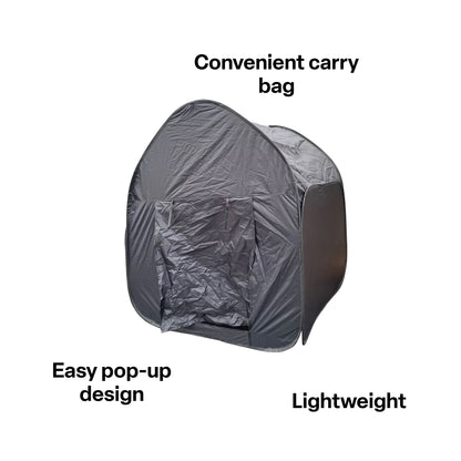 black pop up tent features