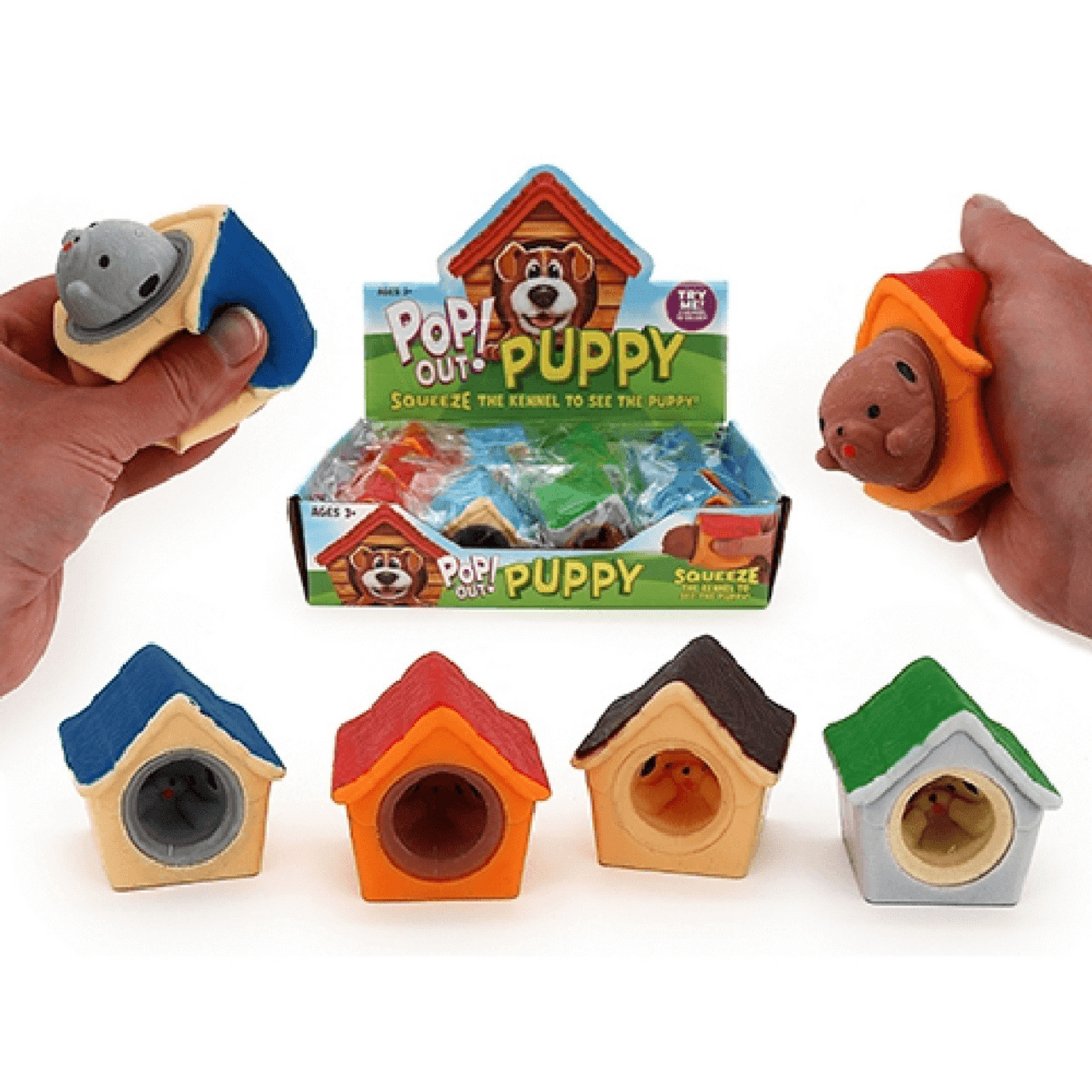 pop out puppy fidget from kennel