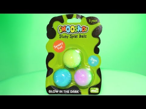 Smoosho's Sticky Splat Ballz Glow in the dark video