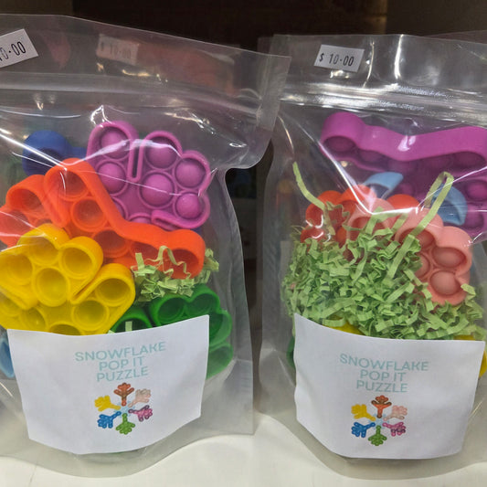 Snowflake Pop it Puzzle Pack